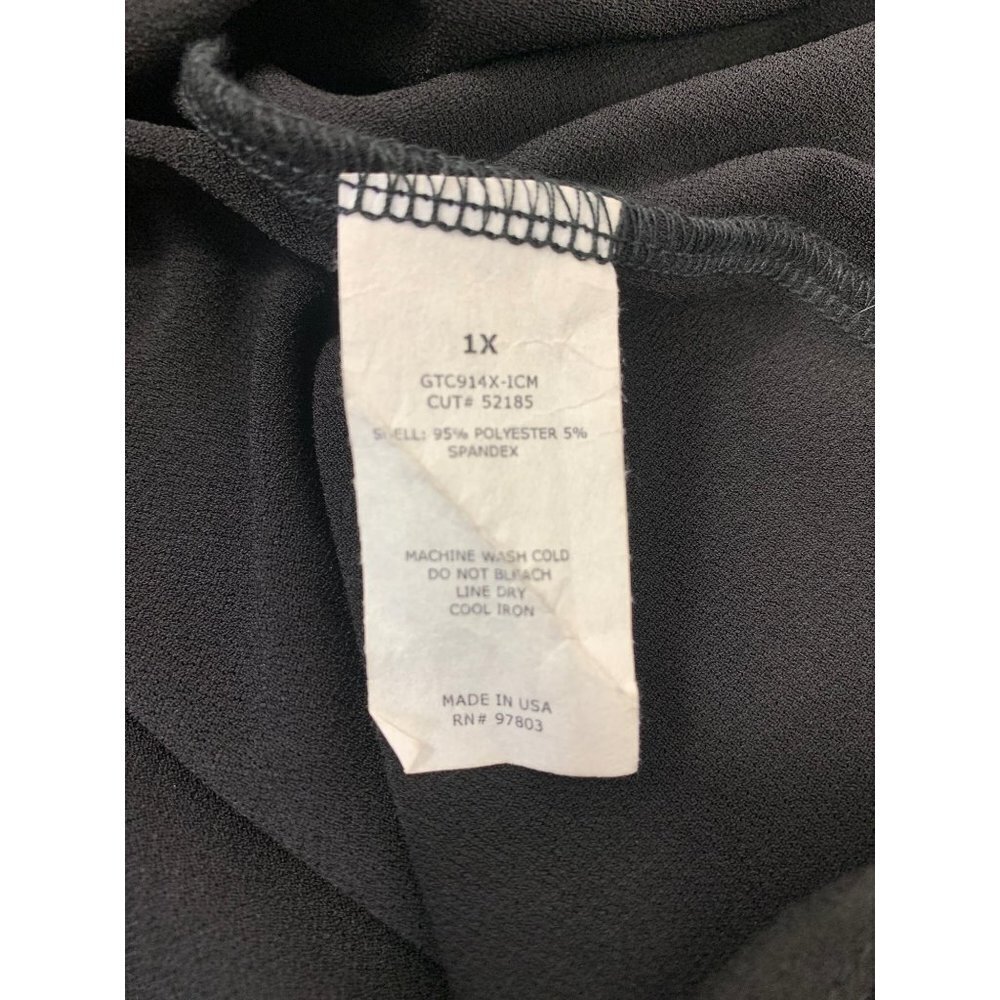 Roz & Ali Women's Black Zipper Blouse - Picture 4 of 6